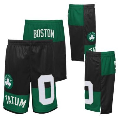 Outerstuff - Boston Celtics Jayson Tatum Blocked Stuttbuxur Grænar Krakka