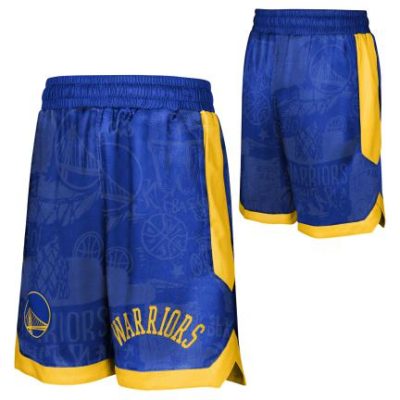 Outerstuff - Golden State Warriors Street Art AOP Baller Stuttbuxur Krakka