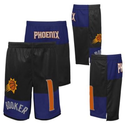 Outerstuff - Phoenix Suns Devin Booker Blocked Stuttbuxur Svartar Krakka