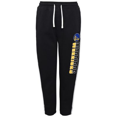 Outerstuff - Golden State Warriors Síðbuxur Svartar Krakka