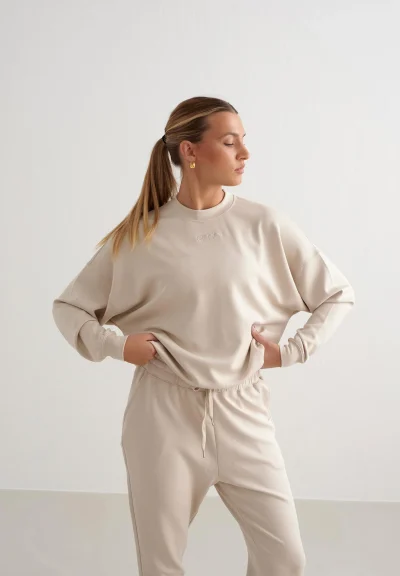 aimn Cafe Au Lait Comfy Modal Sweatshirt