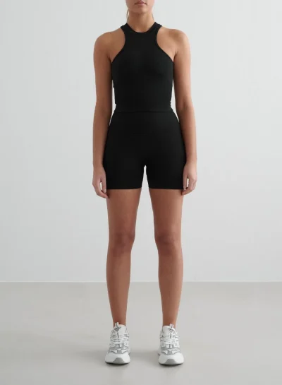 aimn Black Shape Seamless Hotpants