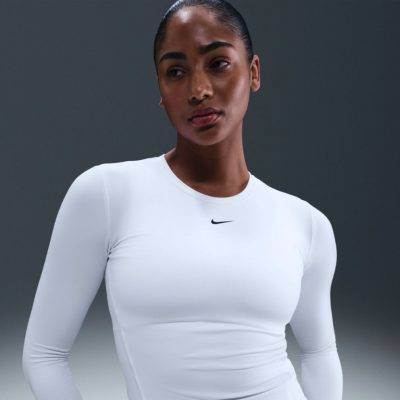 Nike One Long Sleeve Top Hvítur