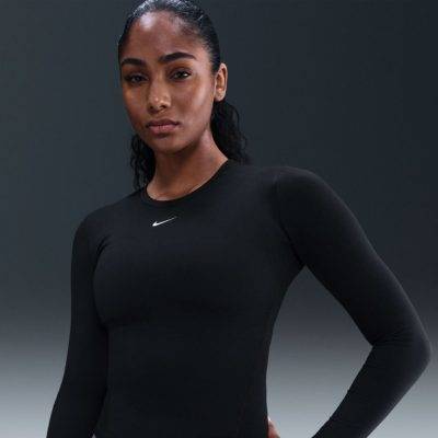 Nike One Long Sleeve Top Svartur