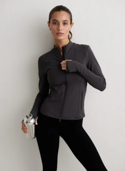 aimn Shadow Grey Sense Zip Jacket