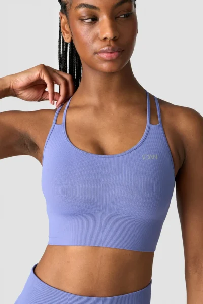 ICIW Ribbed Define Seamless Sports Bra Violet Blue
