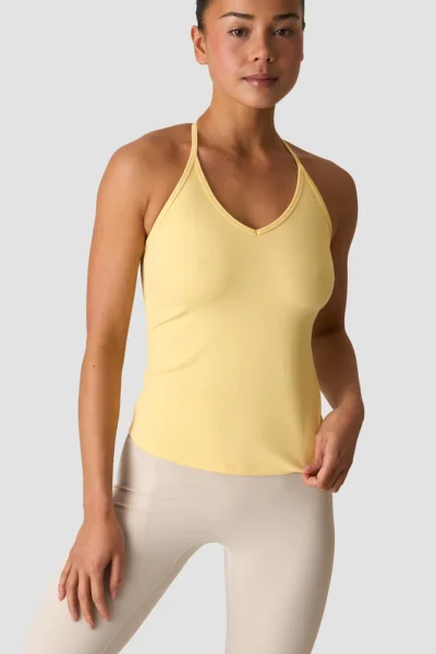 ICIW Nimble Strappy Tank Top Dull Fading Yellow Kvenna
