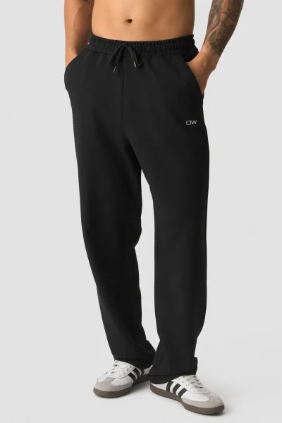 ICIW Stride Straight Leg Sweat Pants Black - Svartar