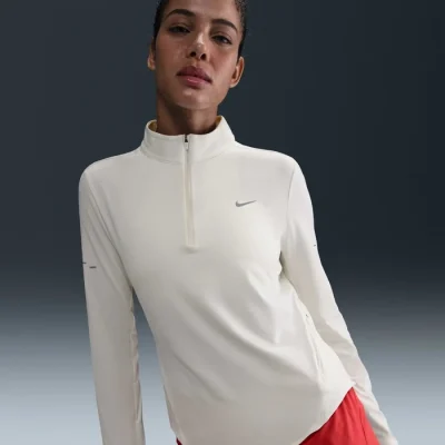Nike Swift DriFIT UV 1/4 Zip Running Top Sail Kvenna