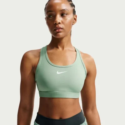 Nike Swoosh Medium Support Padded Sports Bra Steam Green Kvenna