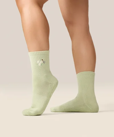 Move Active Classic Crew Grip Socks Meadow Sage