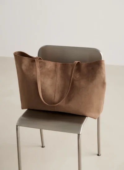 aimn Espresso Microsuede Apparel Tote Bag