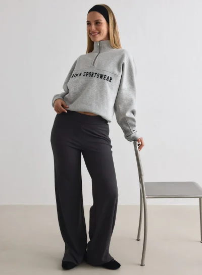 aimn Shadow Grey Sense Suit Pants