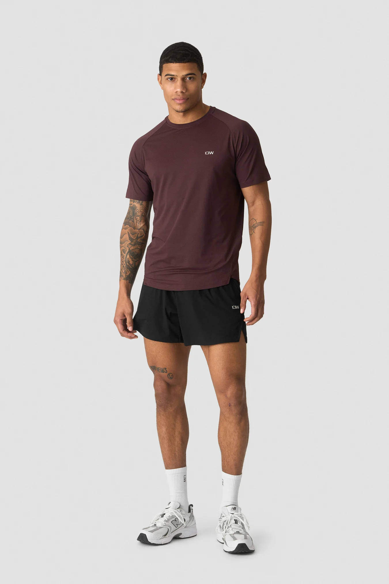 Stride Raglan Mesh T-shirt Men Burgundy3