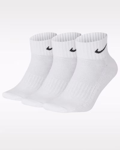 Nike Cushioned Ankle Socks Hvítir (3 Pör)