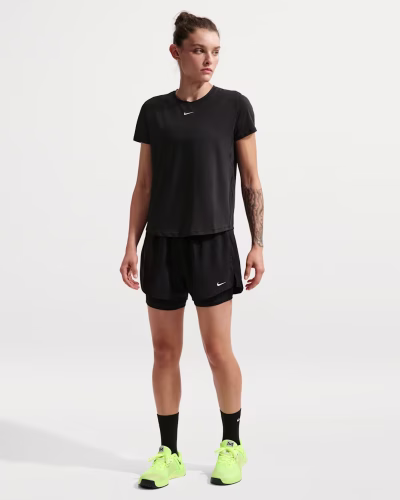 Nike One Classic Dri-FIT Short-Sleeve Top Svartur Kvenna