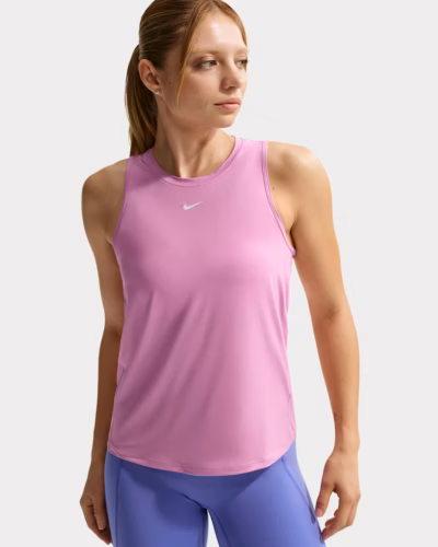 Nike One Classic Dri-FIT High Neck Tank Top Light Magenta Kvenna