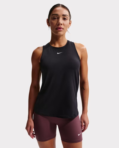 Nike One Classic Dri-FIT High Neck Tank Top Black Kvenna