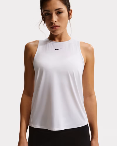 Nike One Classic Dri-FIT High Neck Tank Top Hvítur Kvenna