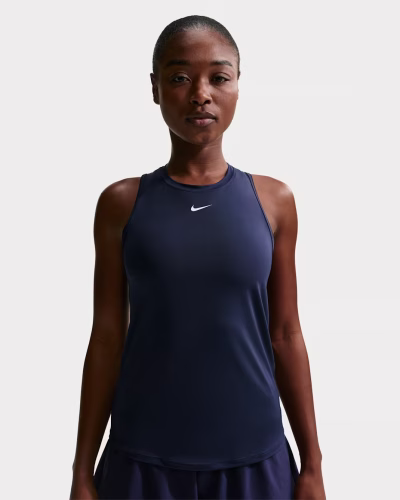 Nike One Classic Dri-FIT High Neck Tank Top Midnight Navy Kvenna