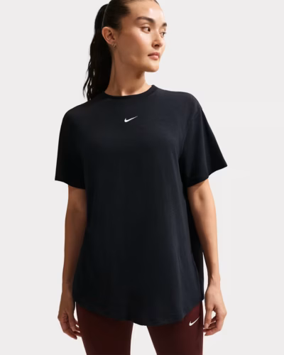 Nike One Relaxed DriFIT Short Sleeve Top Svartur Kvenna
