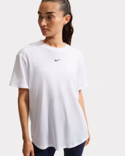 Nike One Relaxed DriFIT Short Sleeve Top Hvítur Kvenna