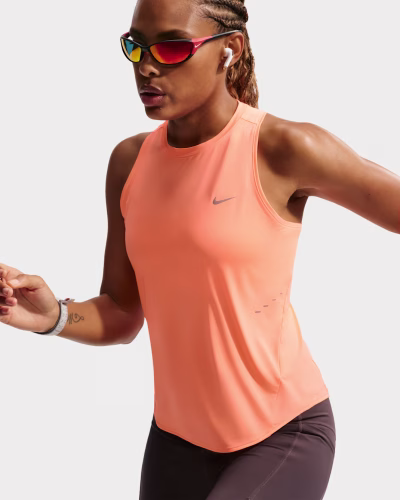 Nike Swift DriFIT Running Tank Top Orange Pulse Kvenna