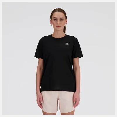 New Balance Sport Essential T-Shirt Svartur Kvenna