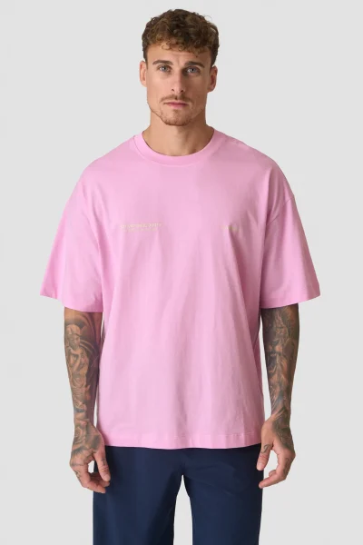 ICIW Everyday Oversized Cotton T-shirt Print Lavender Pink Karla