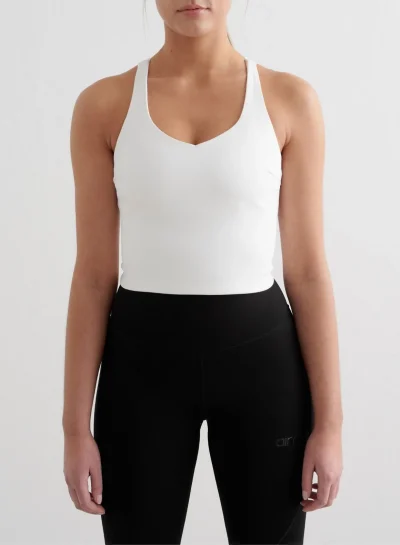 aimn White Sculpting FIT Strappy Bralette