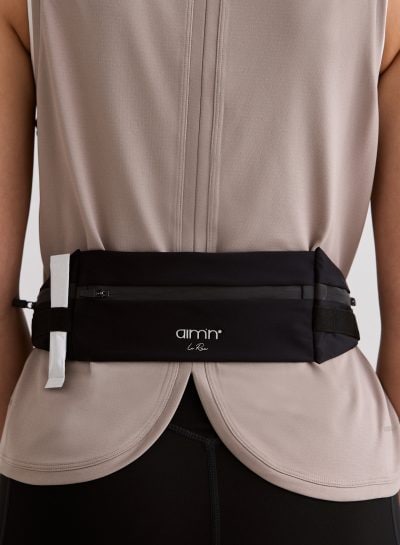 aimn Black Running Belt Bag