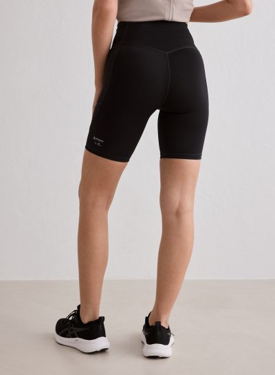 aimn Black Running Biker Shorts