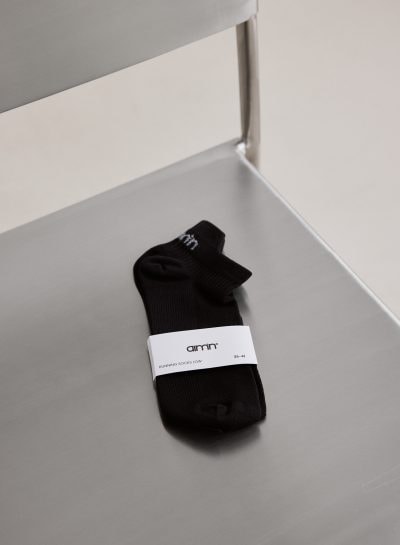 aimn Black Low Running Socks