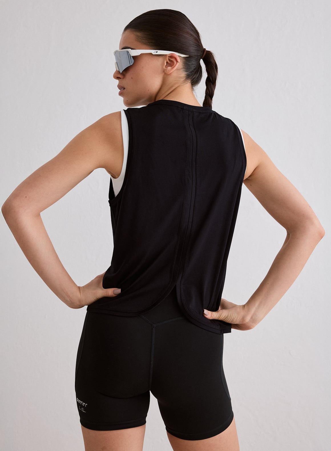 Black Seamless Running Top_39904
