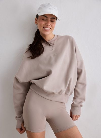 aimn Dark Clay Le Run Running Sweatshirt