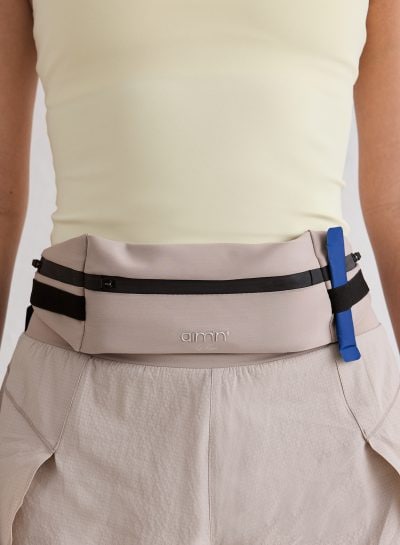 aimn Dark Clay Running Belt Bag