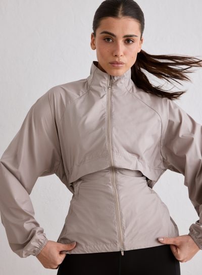 aimn Dark Clay Running Jacket