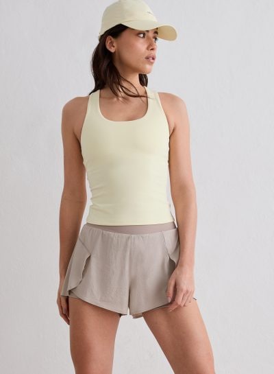 aimn Dark Clay Running Shorts