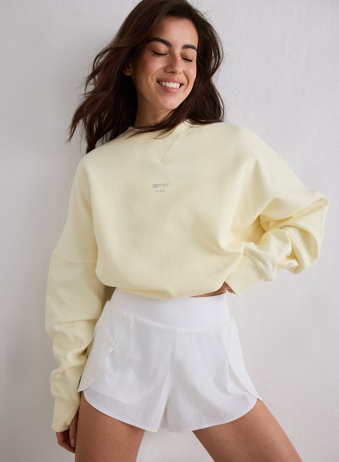 Lemon White Le Run Running Sweatshirt_4027