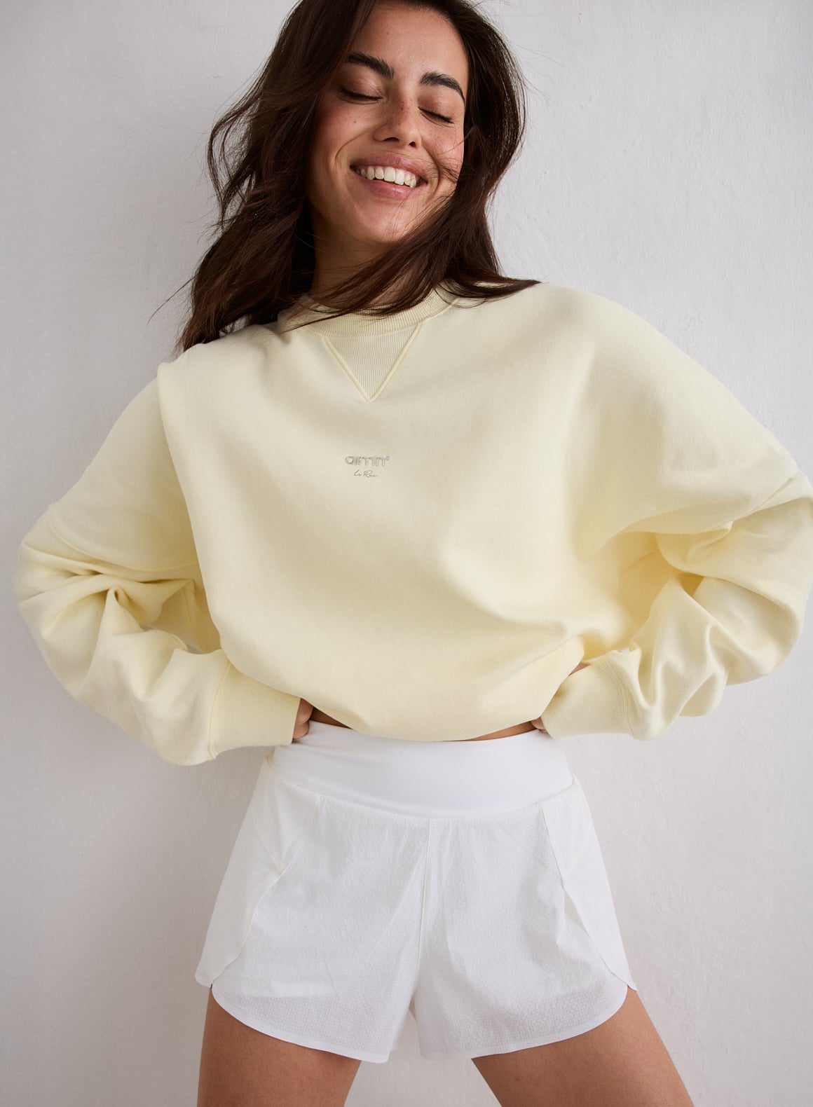 Lemon White Le Run Running Sweatshirt_4033