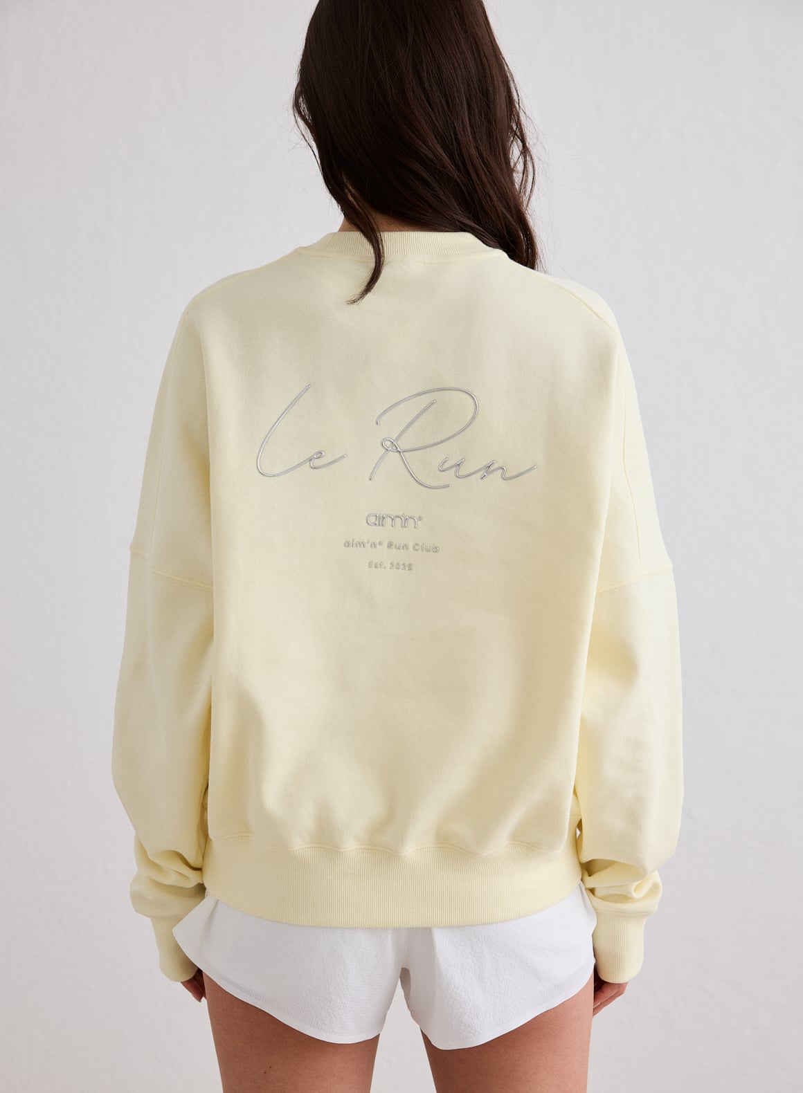 Lemon White Le Run Running Sweatshirt_4069