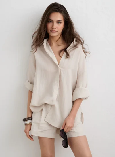 aimn Sand Riviera Shirt