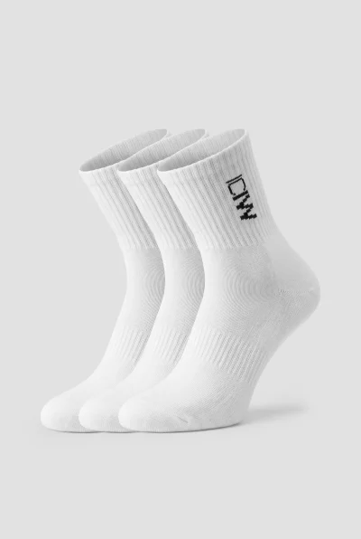 ICIW Training Mid Sock 3-Pack White