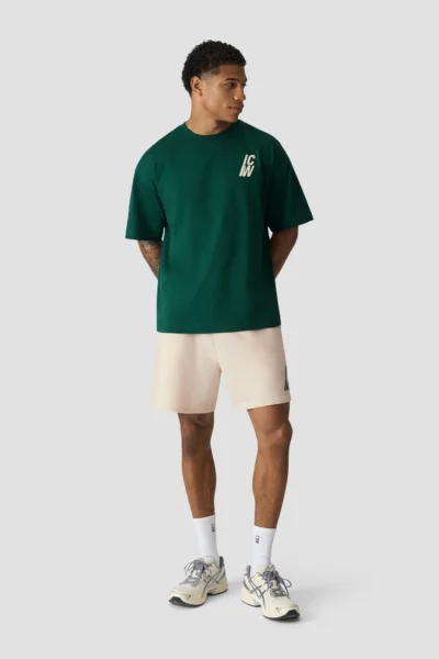 ICIW Everyday Oversized Cotton T-shirt Print Logo Northern Green Karla