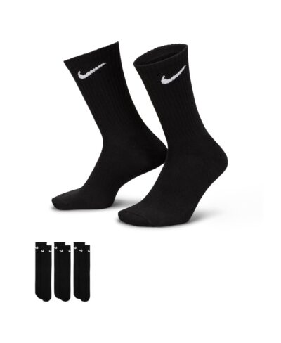 Nike Everyday Lightweight Sokkar Svartir 3 Pör