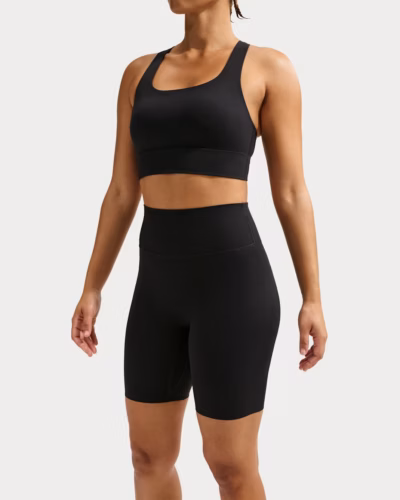 Nike Zenvy High Waisted 8 Inch Biker Shorts Svartar Kvenna