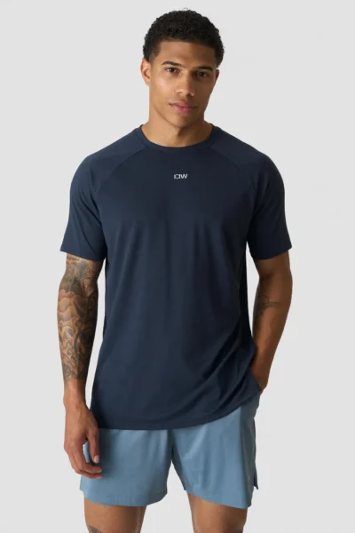 ICIW Stride Raglan Tee Drirelease 26 Midnight Blue Karla