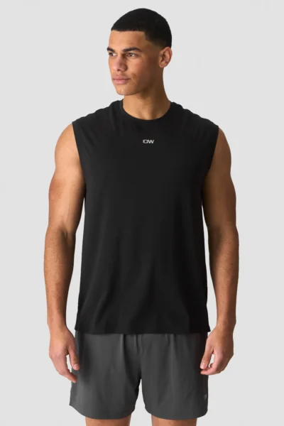ICIW Stride Sleeveless Tee Drirelease Black Karla