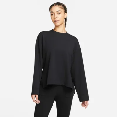 Nike Yoga DriFIT Crew Sweatshirt Svört Kvenna
