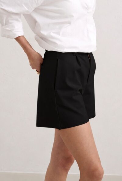 aimn Black Luxe Bermuda Shorts